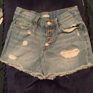 Old Navy distressed shorts/girls size 12